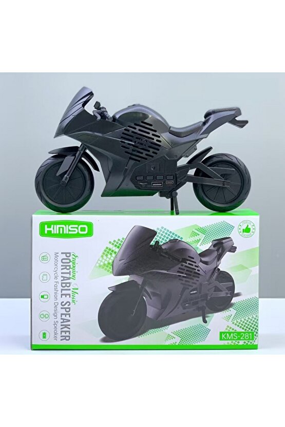 KMS-281 ŞARJLI BLUETOOTH HOPARLÖR 5W MİNİ RADYO SD KART USB GİRİŞLİ SES BOMBASI TWS ÖZELLİKLİ MOTOR