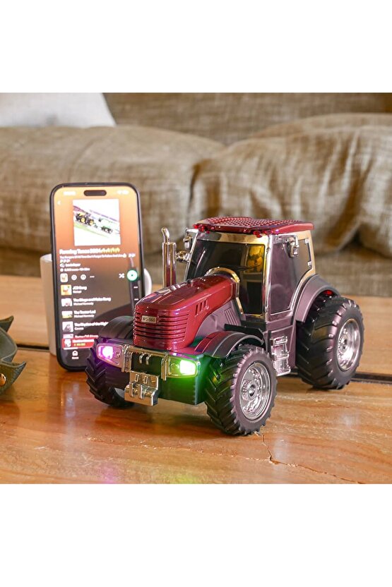 TRAKTÖR ŞEKLİNDE BLUETOOTH HOPARLÖR ŞARJLI KABLOSUZ SPEAKER FM SD KART USB
