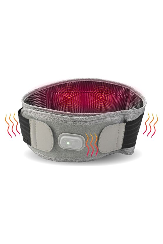 SIRT DESTEKLİ ISITMALI BEL MASAJ KEMERİ AYARLANABİLİR ISI VE TİTREŞİMLİ KARIN MASAJI