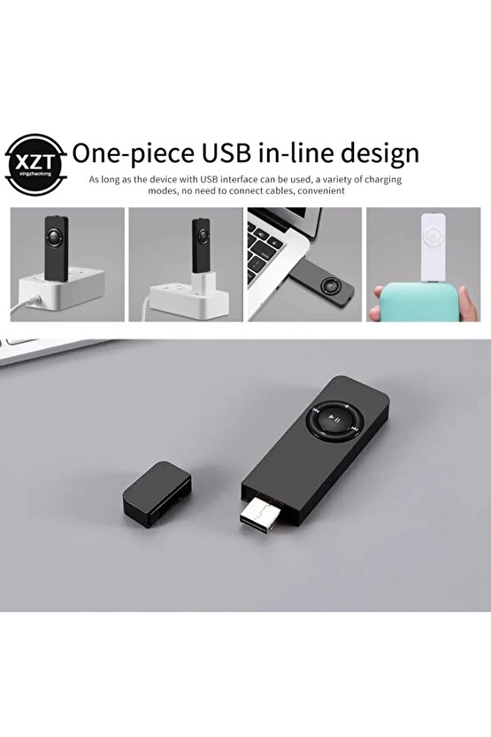 Bluetooth Lu Mp3 Player Dahili Hoparlör Kablolu Ve Kablosuz Kulaklık Ile Kullanabilme Mini Mp3 Çalar
