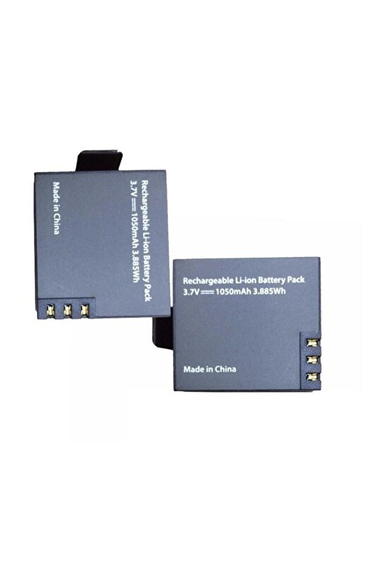 Beyaz H9r H8r H16r H6s H7s Uyumlu Pg1050 2li Çift Batarya Seti Tek Ebat Pil ve Şarj Cihazları