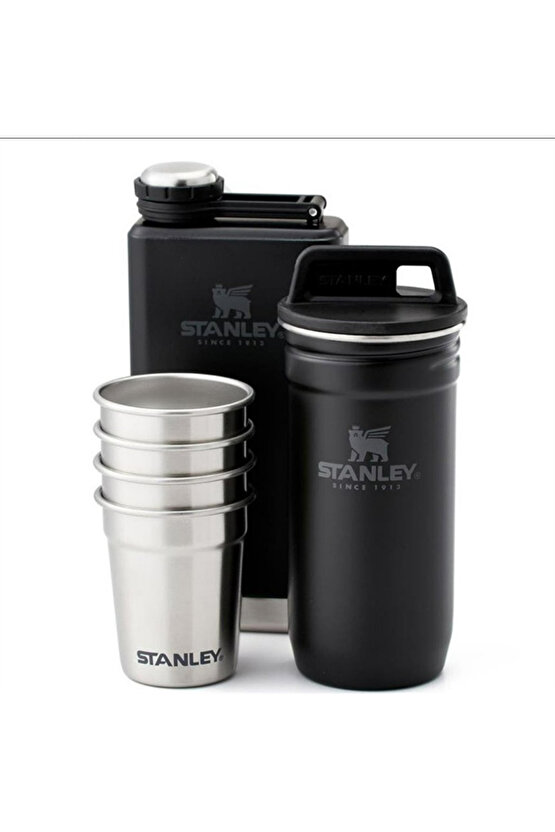 Adv Gift Box Shot Gl St M.blk Flask Shot Seti