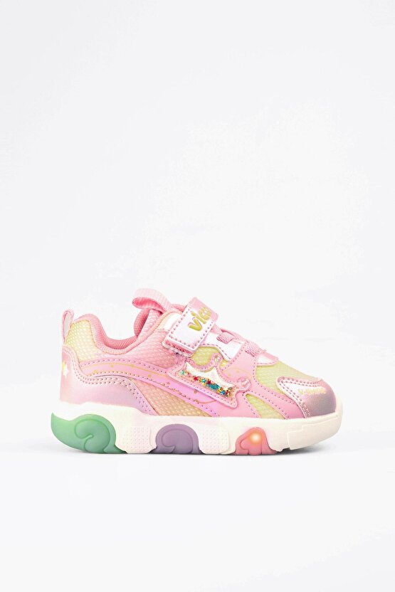 Queen Işıklı Kız Bebek Pudra Spor Ayakkabı