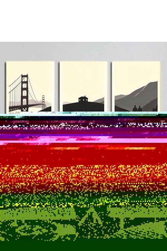 Matisse - Boho - Art Deco - Soyut - Doğa ( 3 lü Çerçevesiz ) Poster - Afiş - Tablo KR2C00260