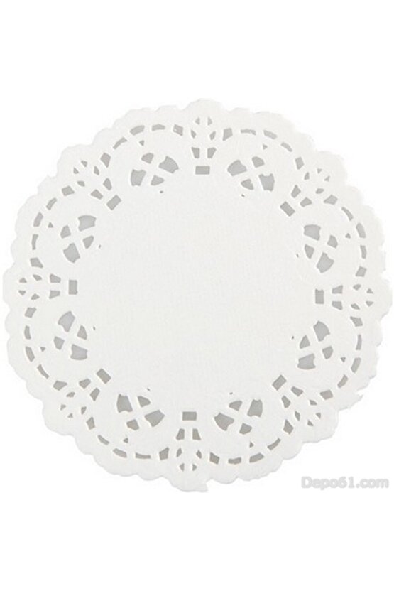 Dantel Kağıt Karton Çay Meşrubat Bardak Altlığı - Beyaz - 9 Cm. - 500 Adetlik Paket