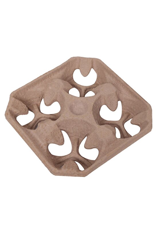 Karton Viyol Bardak Taşıyıcı Natürel 4 lü - 100 adet