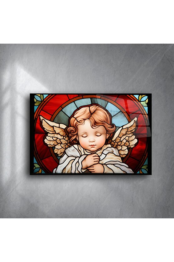 Cam Duvar Sanatı Melek Figür Paneli