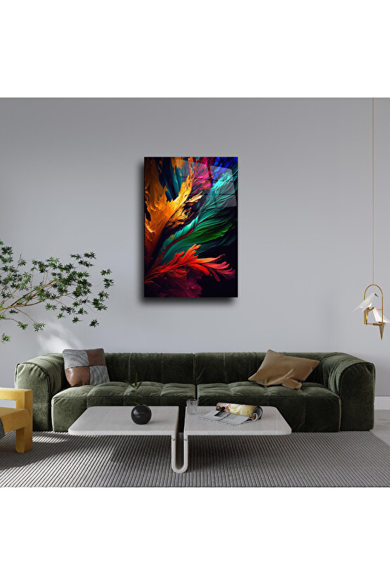 Karışık Desenler Cam Tablo Duvar Dekoru 15