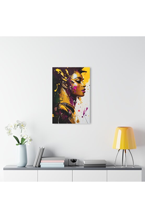 Kadın Model Cam Tablo Duvar Dekoru 7