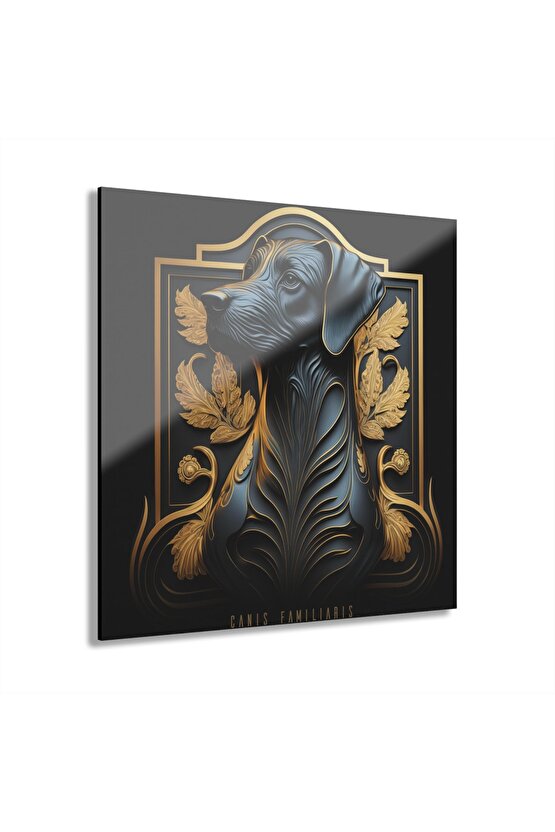 3d Köpek Cam Tablo Duvar Dekoru