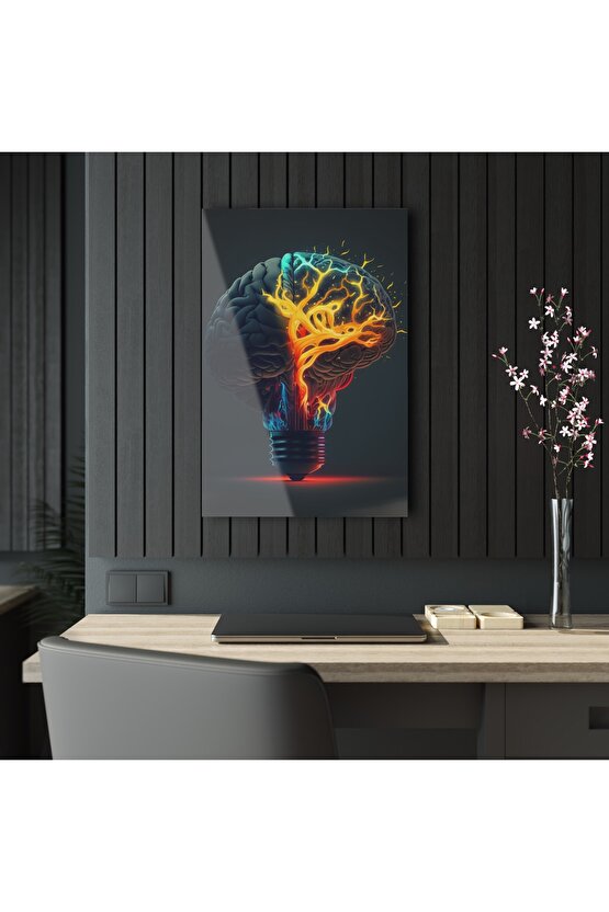 Beyin Cam Tablo Duvar Dekoru