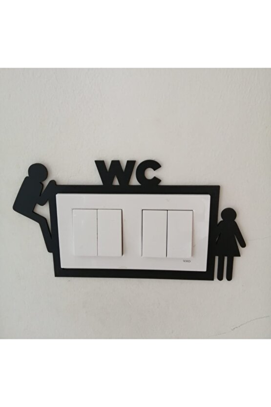Wc Dekoratif Elektrik Anahtarı Çerçevesi Wc Prizlik 2 Li