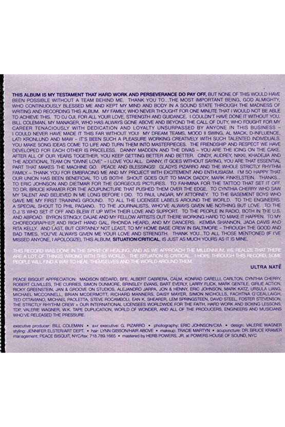 Ultra Naté - Situation:critical Cd