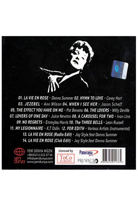 EDITH PIAF - TRIBUTE TO  CHILL LOUNGE - AMBALAJINDA ORİJİNAL VE BANDROLLÜ CD