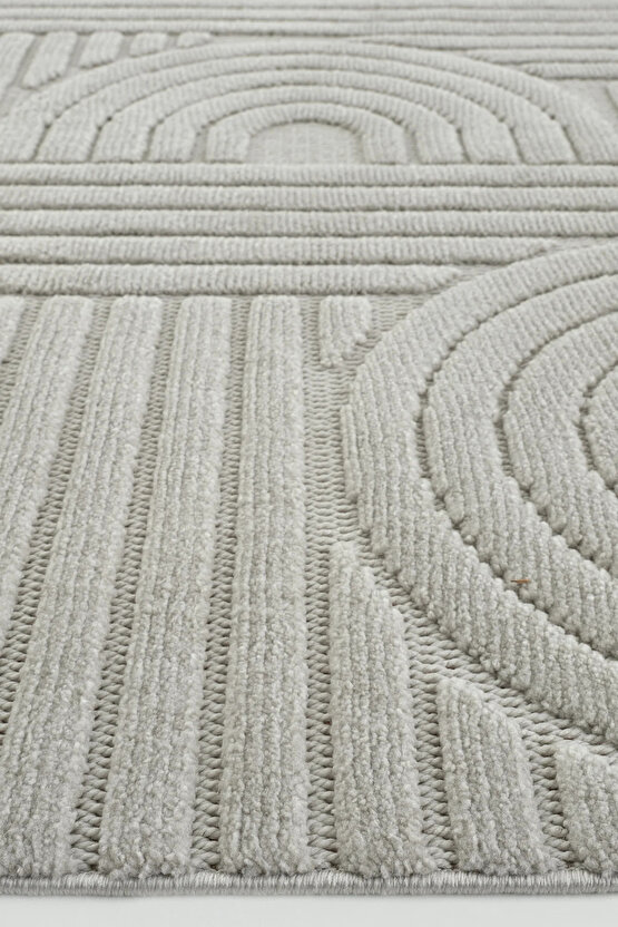 Dizayn Kaymaz Taban Koridor Halısı Kesme Yolluk Mutfak Halısı Modern Salon Halısı 1090 GRİ