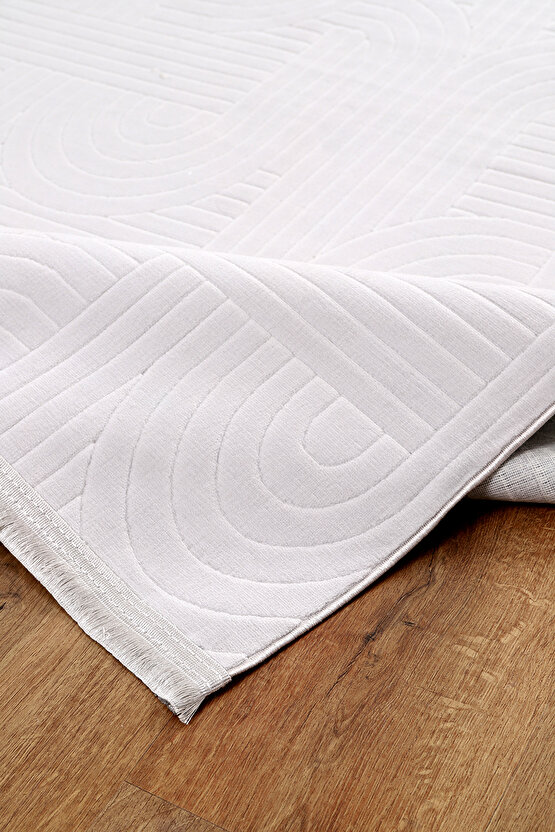 Bambu Saten Parlak Tüylü Yumuşak Kadife Halı Hav Tüy Vermez Taç Gri