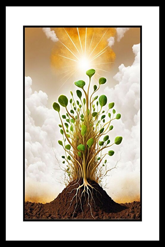 Köklerimiz Digital Art ( ÇERÇEVESİZ - ÇERÇEVE YOKTUR ) ( ULTRA HD ) FOLYO AFİŞ - POSTER