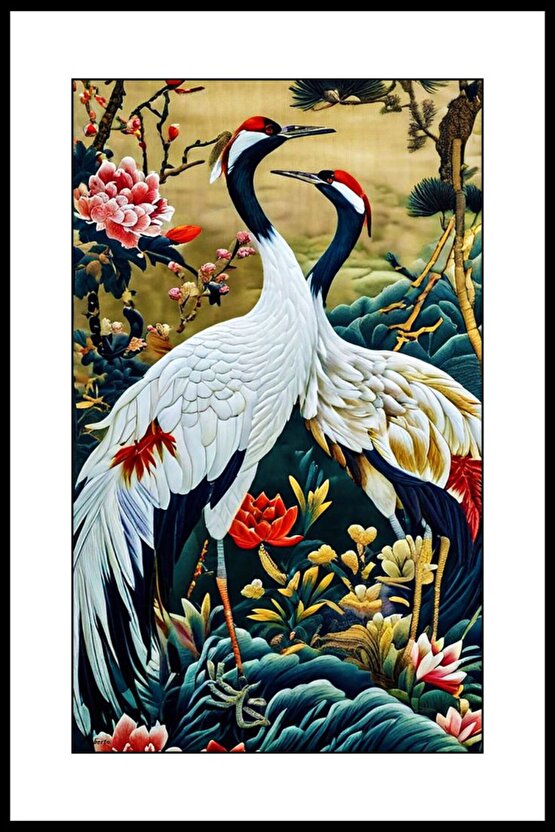 Aşık Kuşlar Digital Art ( ÇERÇEVESİZ - ÇERÇEVE YOKTUR ) ( ULTRA HD ) FOLYO AFİŞ - POSTER