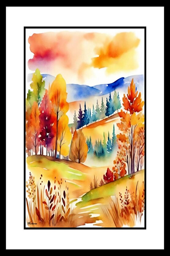 Selvi Ağaçları Digital Art ( ÇERÇEVESİZ - ÇERÇEVE YOKTUR ) ( ULTRA HD ) FOLYO AFİŞ - POSTER