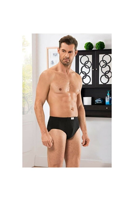 Erkek Siyah Slip 4lü Külot 129