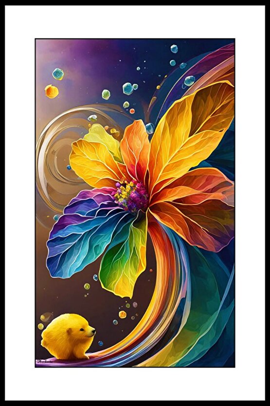 Portakal Çiçeği Digital Art ( ÇERÇEVESİZ - ÇERÇEVE YOKTUR ) ( ULTRA HD ) FOLYO AFİŞ - POSTER