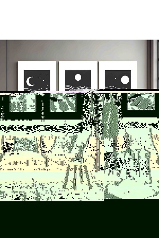 Matisse - Boho - Art Deco - Soyut - Doğa ( 3 lü Çerçevesiz ) Poster - Afiş - Tablo KR2C01180