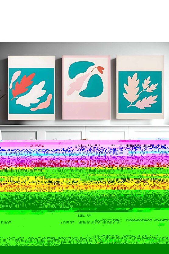 Matisse - Boho - Art Deco - Soyut - Doğa ( 3 lü Çerçevesiz ) Poster - Afiş - Tablo KR2C00632