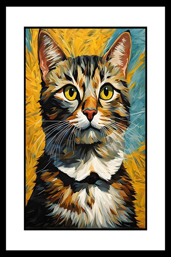 Sevimli Sokak Kedisi Digital Art ( ÇERÇEVESİZ - ÇERÇEVE YOKTUR ) ( ULTRA HD ) FOLYO AFİŞ - POSTER