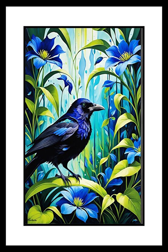 Kara Karga Digital Art ( ÇERÇEVESİZ - ÇERÇEVE YOKTUR ) ( ULTRA HD ) FOLYO AFİŞ - POSTER