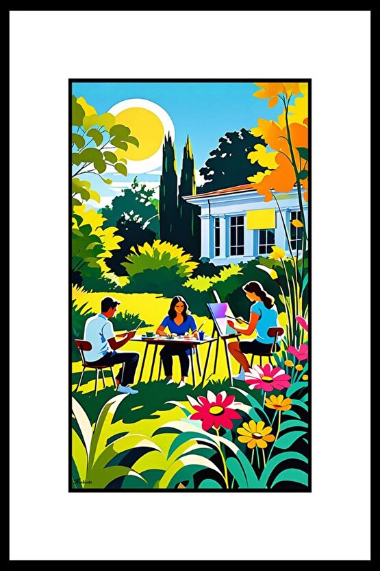 Tualdaki Aile Digital Art ( ÇERÇEVESİZ - ÇERÇEVE YOKTUR ) ( ULTRA HD ) FOLYO AFİŞ - POSTER