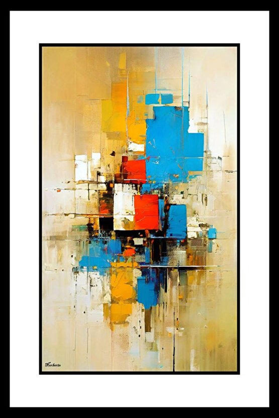 Suluboya Soyut Digital Art ( ÇERÇEVESİZ - ÇERÇEVE YOKTUR ) ( ULTRA HD ) FOLYO AFİŞ - POSTER