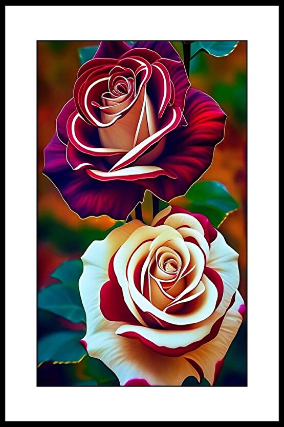 Gül Dünyası Digital Art ( ÇERÇEVESİZ - ÇERÇEVE YOKTUR ) ( ULTRA HD ) FOLYO AFİŞ - POSTER