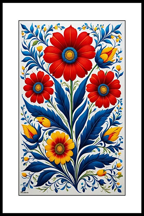 Kabartma Papatyalar Digital Art ( ÇERÇEVESİZ - ÇERÇEVE YOKTUR ) ( ULTRA HD ) FOLYO AFİŞ - POSTER