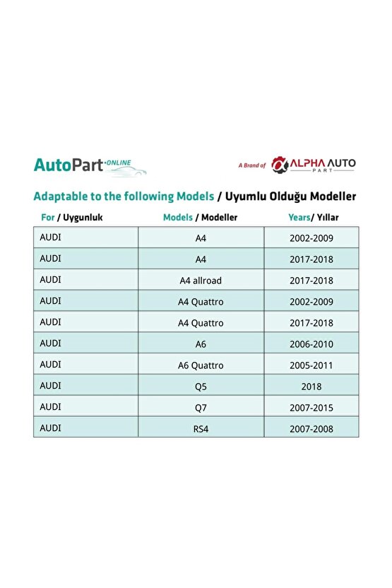 Audi A4 A6 Q5 Q7 RS4 S4 S6 SQ5 için Tampon Klips - 50 Adet