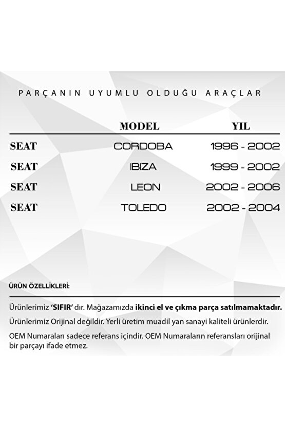 Vw Golf, Seat Leon, Audi A3 Için Su Tahliye Tapası Ve Oringi