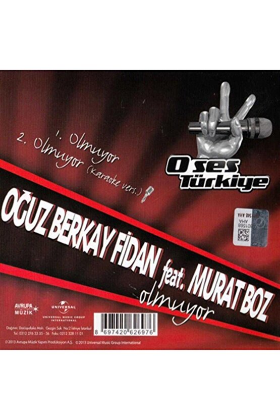 DMS - Oğuz Berkay Fidan Feat. Murat Boz ( Olmuyor ) CD Ambalajında
