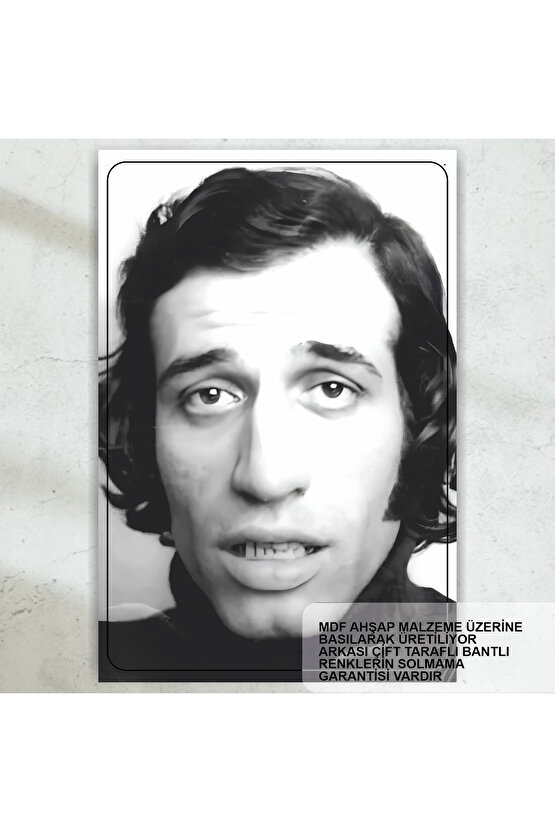 kemal sunal yeşilçam türk sineması siyah beyaz tablo retro ahşap poster