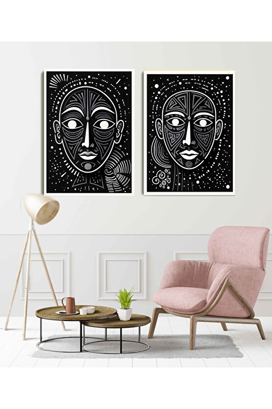 Matisse - Sanat - Soyut - Doğa - Ev - Yaşam ( 2 Li Çerçevesiz ) Poster - Afiş - Tablo NNHT582