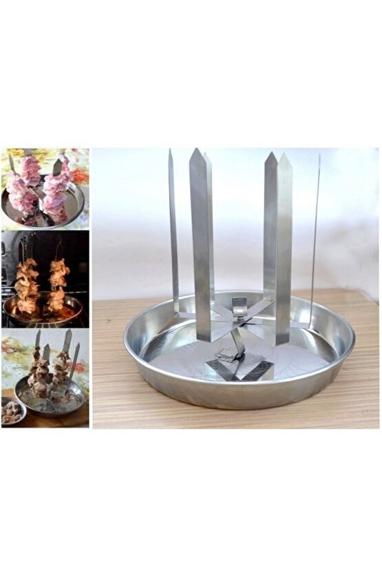 Narkalıp Fırında Tenekede Tavuk Et Şiş Pişirme Aparatı