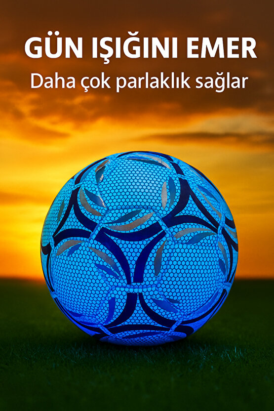 Karanlıkta Parlayan Işıldayan Orjinal Futbol Topu