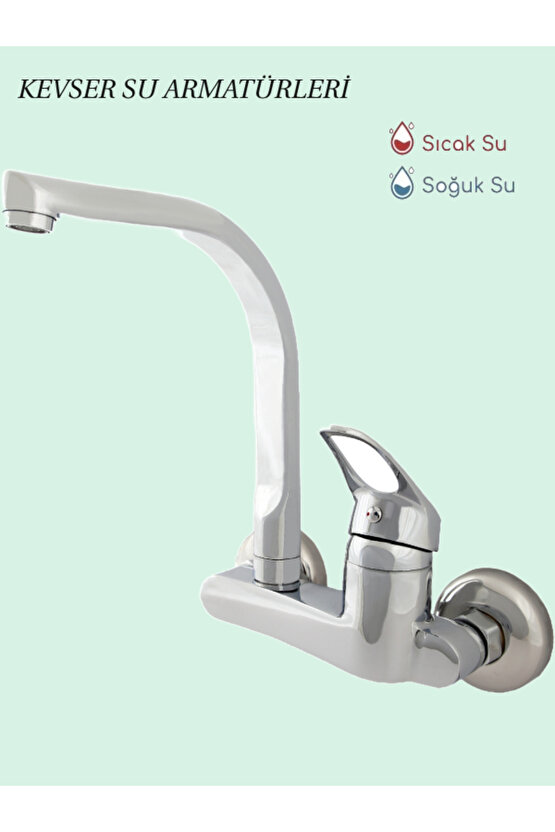 Meriç Aplike Mutfak Batarya Balık Boru Krom