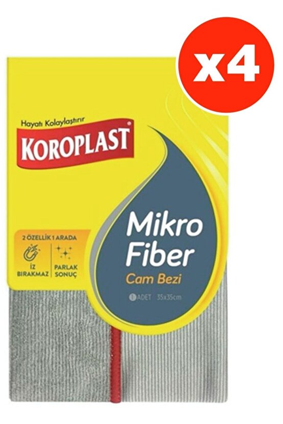Mikrofiber Cam Bezi X 4 Adet