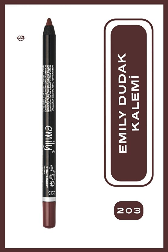 Emily Long Lasting Lip Pencil No: 203 - Dudak Kalemi x5