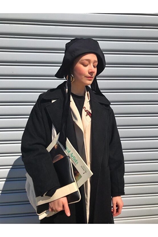 Heybes Siyah Bantlı Portföy Çanta