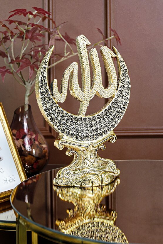 Hediyelik Dekoratif Obje Süs Lüks Dini Islami Biblo Allah Muhammed Süs