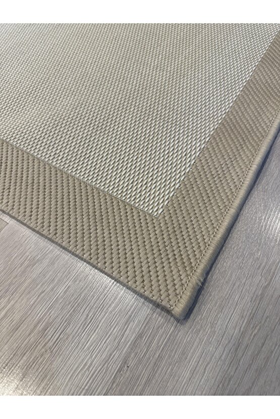 Kolay Temizlenen Yıkanabilir Kaymaz Dokuma Taban Bordürlü Sisal Halı