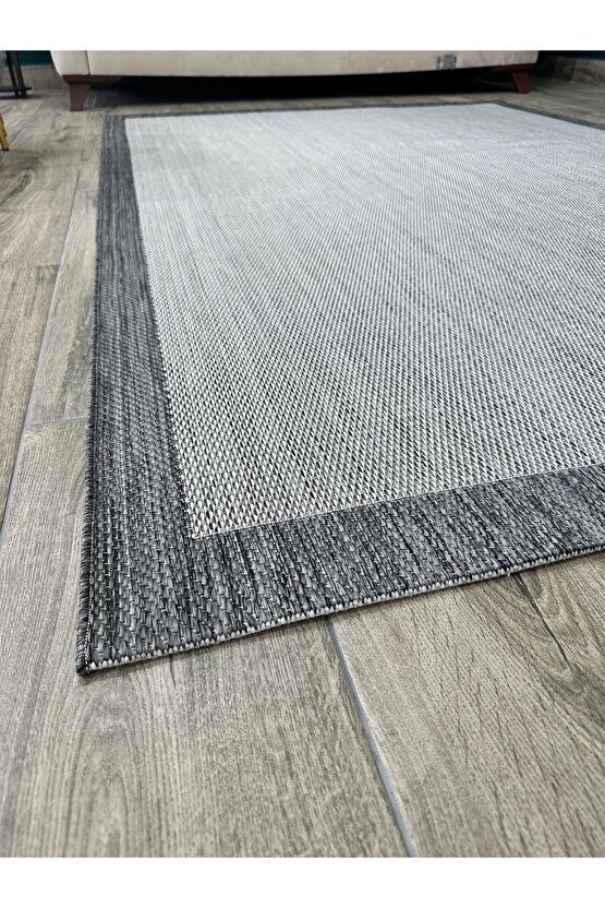 Kolay Temizlenen Yıkanabilir Kaymaz Dokuma Taban Bordürlü Sisal Halı