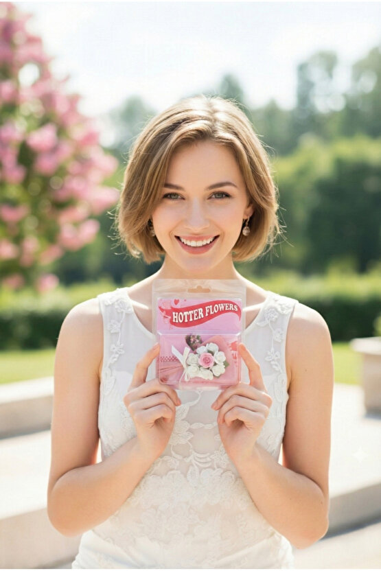 Minik Buket Sevgiliye Özel Hediye Pembe Beyaz Gül Buketi