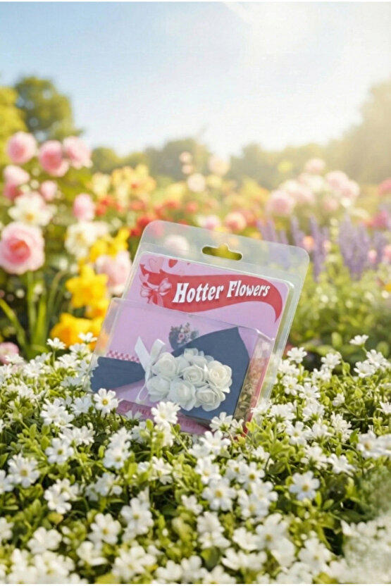 Minik Buket Özel Tasarım Çiçekli Koleksiyon Ürünü Beyaz Gül Buketi Sevgiliye Hediye