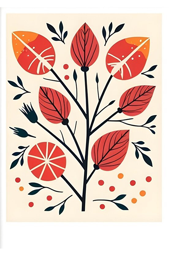 Matisse - Boho - Art Deco - Soyut - Doğa ( 3 lü Çerçevesiz ) Poster - Afiş - Tablo KR2C00110